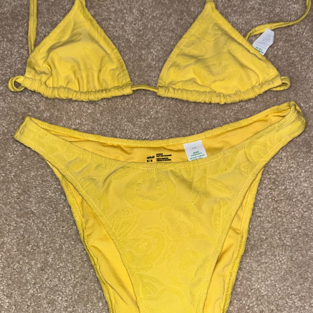 Aerie Terry Cloth Yellow Bikini
